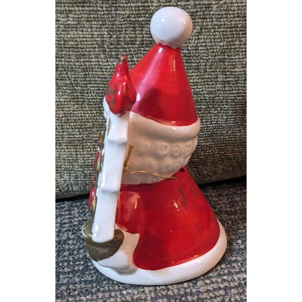Vintage Napcoware Santa With Partridge In Pear Tree Christmas Napco NO Clapper - Picture 4 of 9